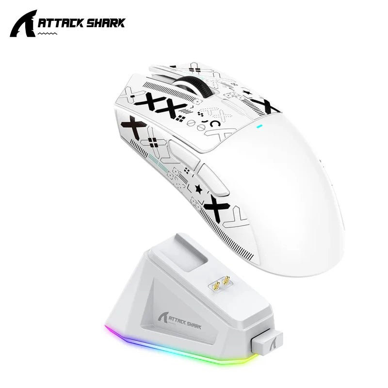 X11 Mouse PAW3311 Wireless 1K Hz Macro Magnetic RGB Docking Charger for Gaming