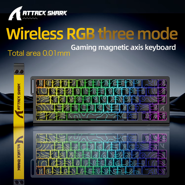 X68HE  Magnetic Gaming Keyboard Mechanical Wired for Pro Gaming 0.01Mm Rapid Trigg 8000Hz Socd/Rs 0.125Ms 128K Rate