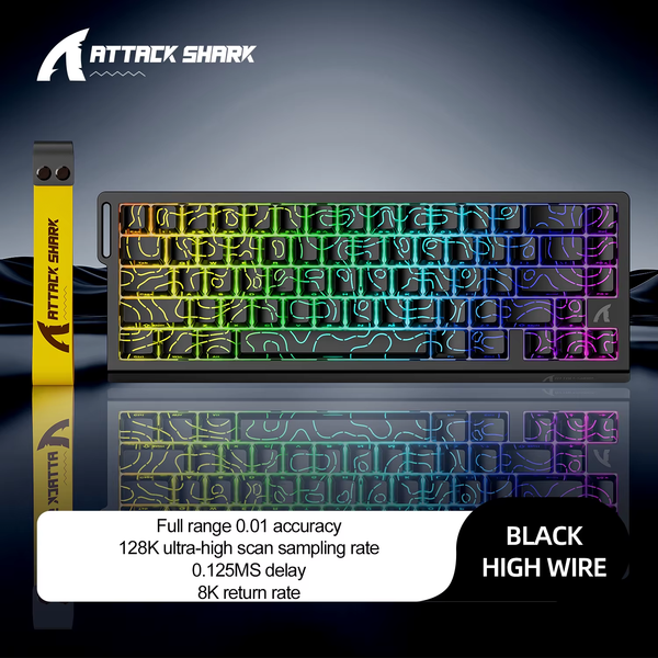 X68HE  Magnetic Gaming Keyboard Mechanical Wired for Pro Gaming 0.01Mm Rapid Trigg 8000Hz Socd/Rs 0.125Ms 128K Rate